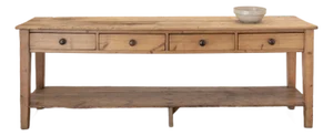 Impressive Antique English Pine Pot Board Dresser Base - Circa 1850