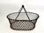 Vintage French Wire Gathering Basket W/ Wooden Grip For Sale In Los Angeles - Image 6 of 9