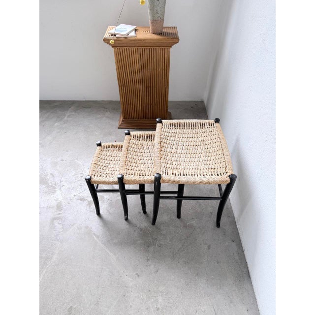 Italian Stools by Spinetto Chiavari, 1960s, Set of 3 For Sale - Image 12 of 18