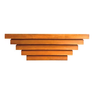 Italian Sculptural Wooden Counter, 1970s For Sale