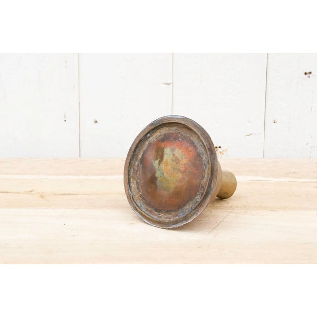 19th Century Antique Brass Floral Vase For Sale - Image 5 of 6