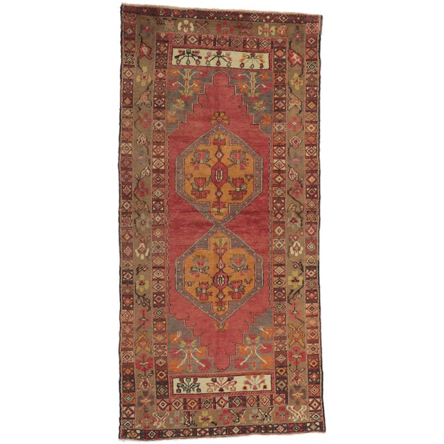 Vintage Turkish Oushak Rug - 04'02 X 08'10 For Sale - Image 10 of 10