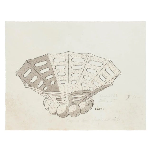 Porcelain Vase'' is an original drawing in watercolor and China ink, on ivory-colored paper by realized in 1880 ca....