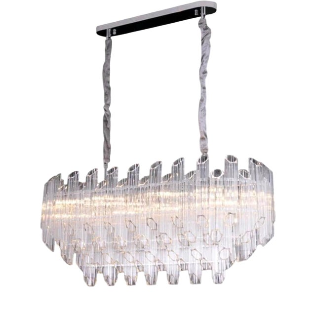 Collection Iceberg Chandelier in Metal and Glass by Jago For Sale