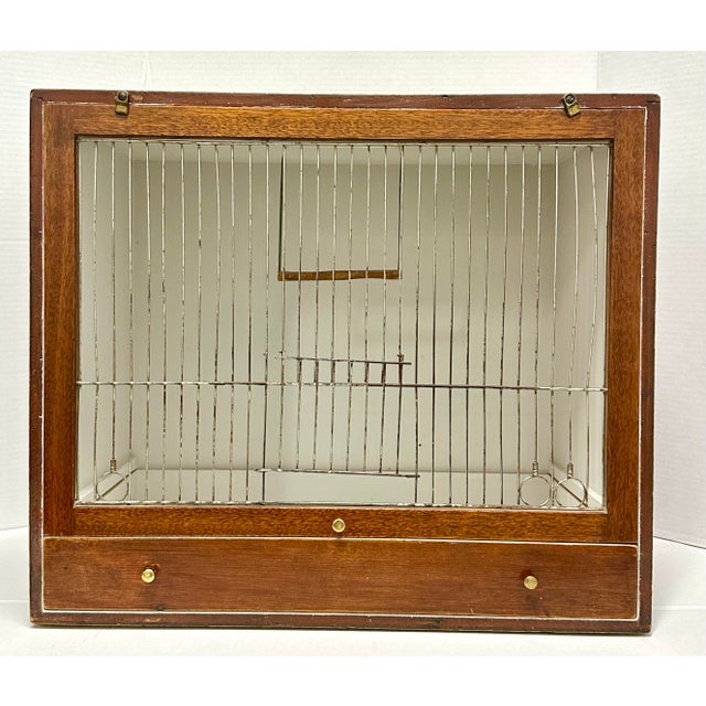 Wood Edwardian Walnut Bird Cage For Sale - Image 7 of 8
