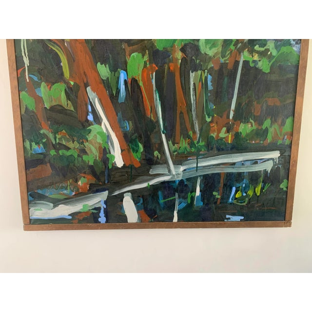 Michael Ross "Jungle No2" Abstract Landscape Oil on Canvas Painting, 1976 For Sale In Naples, FL - Image 6 of 10