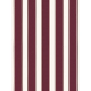 The House of Scalamandré Accordion Stripe Wallpaper, Burgundy For Sale