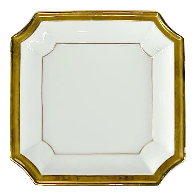 Vintage Classic Porcelain Trinket Dish by Andrea by Sadek 8.25" X 8.25" X 1.25" For Sale
