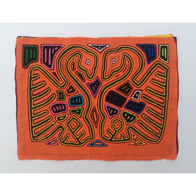 Mola Fabric by Cuna Indians from San Blas Island, Panama, 1970s For Sale - Image 3 of 3