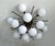 Italian 21st Century Mezzo Bronze Matte White Murano Flush Mount by Fabio LTD For Sale - Image 3 of 9