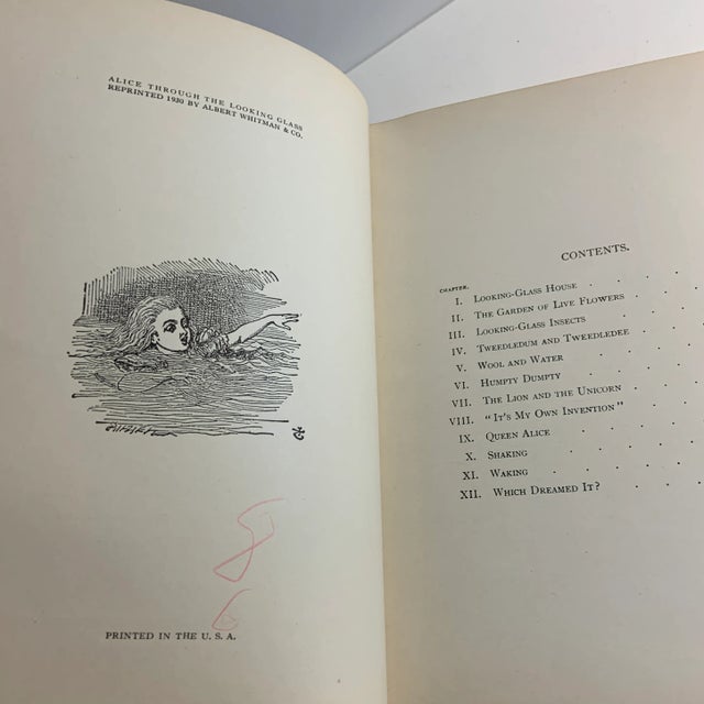 1930 Alice Through the Looking Glass Book For Sale - Image 4 of 10