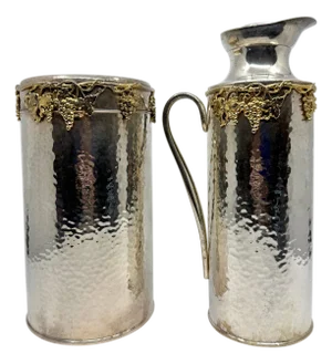 1970s Christian Dior Silver Plated Wine Cooler and Insulated Pitcher