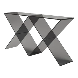 Modern Transparent Black Acrylic Console