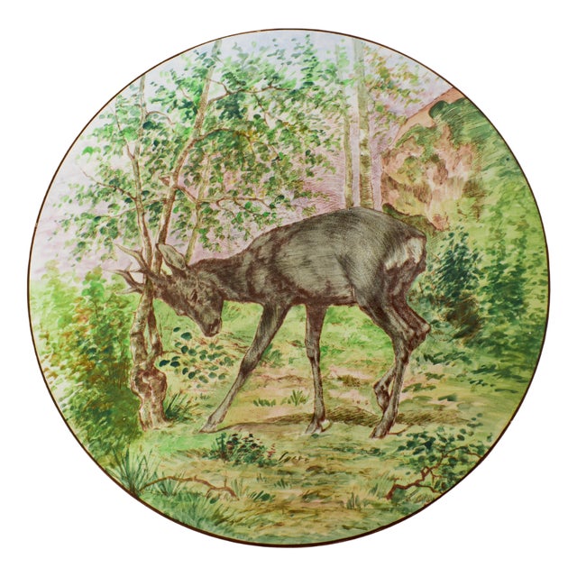 Large Wall Plate by Longchamp, 1890s For Sale