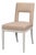 Keyhole Back Leather Dining Chairs, Set of 2 For Sale