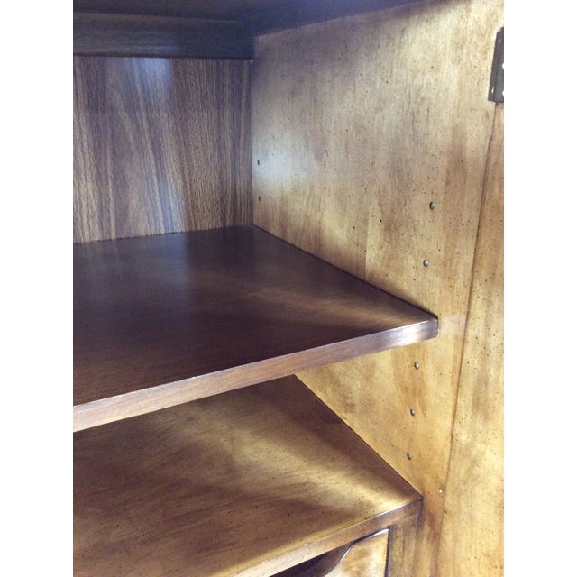 Vintage Campaign Style Armoire With Five Drawers For Sale In Philadelphia - Image 6 of 17