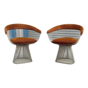 1960s Pair of Mid Century Warren Platner Dining Chairs for Knoll