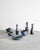 Mid-Century Swedish Blue Brown Ceramic Bowls and Vases by Gunnar Nylund for Rörstrand, 1950s, Set of 7 For Sale - Image 3 of 7