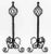 Gothic Gothic Revival Wrought Iron Andirons, Pair For Sale - Image 3 of 5