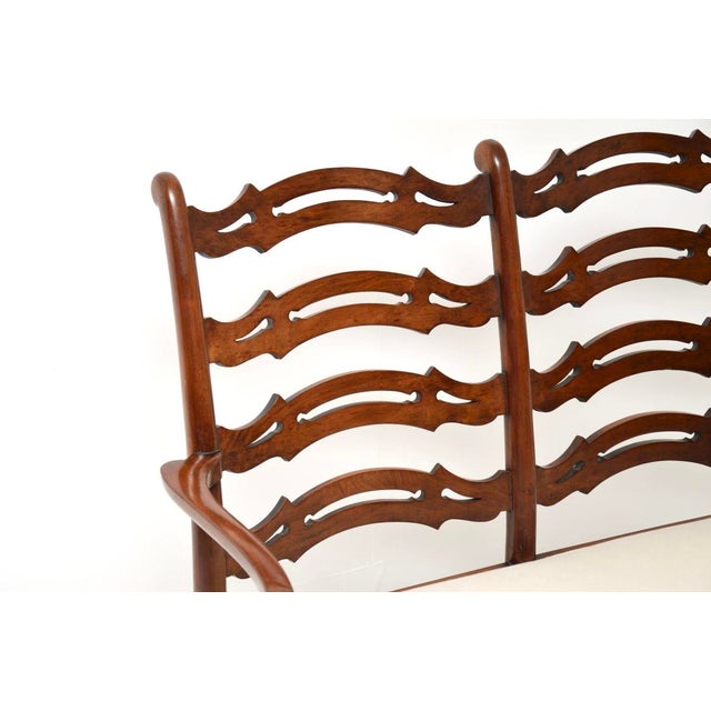 Wood Antique Georgian Ladderback Settee, 1820s For Sale - Image 7 of 12