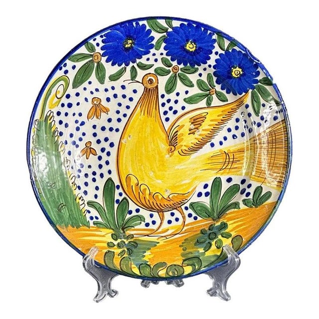 Antique Hand-Painted Plate, Manises, Spain, Late 19th Century For Sale - Image 11 of 11