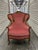 Vintage Victorian Style Rose Pink Wingback Chair