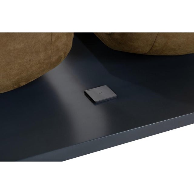 Free Motion Epos Leather Two-Seater Olive Green Mustard Electric Function Sofa from Koinor For Sale - Image 15 of 18