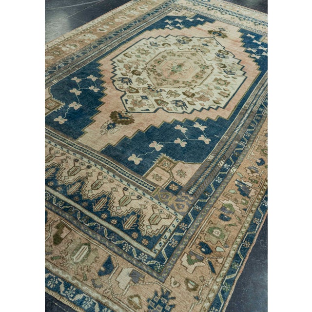 Navy Blue Turkish Vintage Rug 6'3" x 10'5" #20664 For Sale - Image 8 of 8