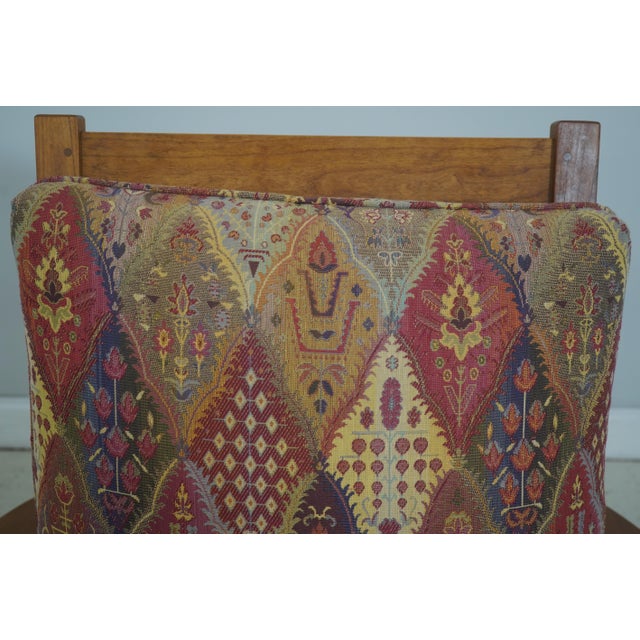 1990s Stickley Mission Cherry Morris Chair & Ottoman For Sale - Image 5 of 17