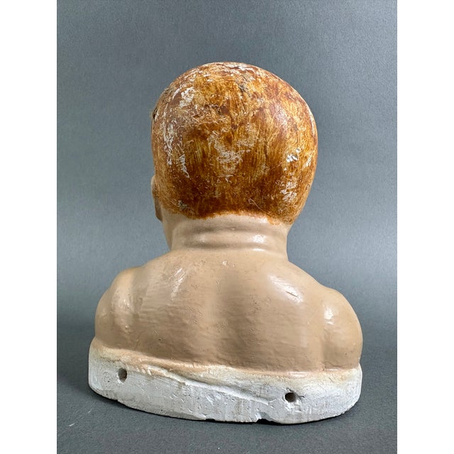 Head of Baby Jesus in Polychrome Stucco, Tuscany, 18th Century For Sale - Image 6 of 10