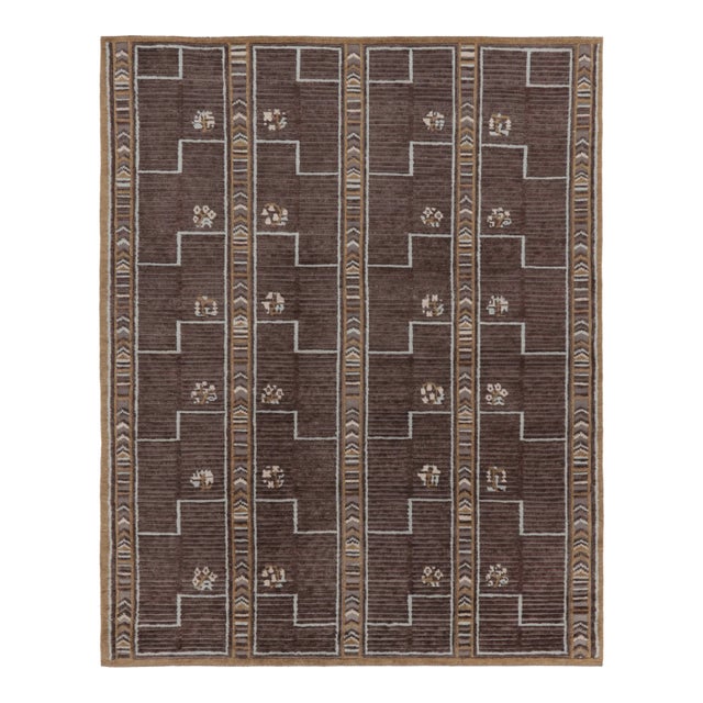 Contemporary Art Deco Style Geometric Wool Rug by Rug & Kilim, India For Sale