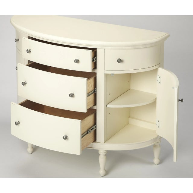 A great addition in any bedroom, living room or entryway, this elegant demilune console is a fresh take on traditional...