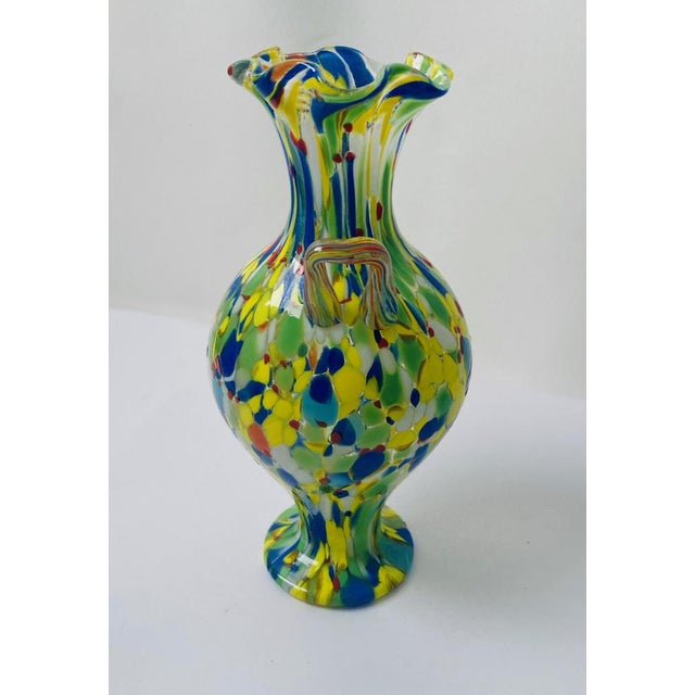 Vintage Handcrafted Murano Glass Amphora from Fratelli Toso, 1970s For Sale - Image 11 of 14