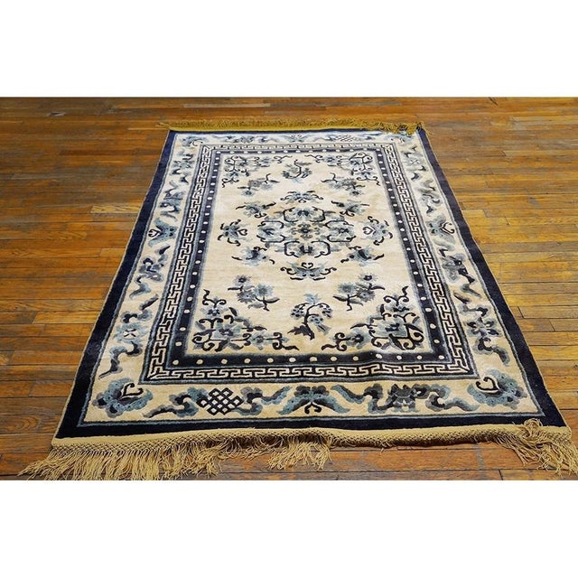 Antique Chinese - Silk Knotted Rug, Circa Date: 1925. This exceptional example of early 20th-century Chinese weaving is...