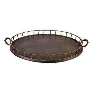 Mid-Century Modern Italian Brass Tray, 1950s For Sale