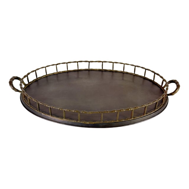 Mid-Century Modern Italian Brass Tray, 1950s For Sale