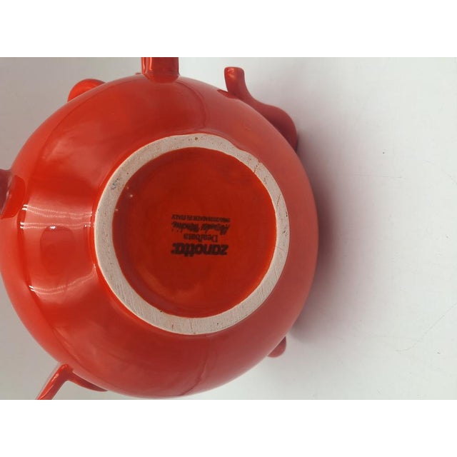 Paint Vintage Vase in Orange Glazed Clay by Alessandro Mendini for Zanotta, 1986 For Sale - Image 7 of 11