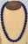 Vintage Lapis Lazuli Single Strand Necklace with 14 Karat Yellow Gold Lobster For Sale - Image 9 of 18