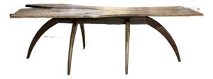 Custom Sculptural Live-Edge Black Walnut Dining Table by Larry Jerome