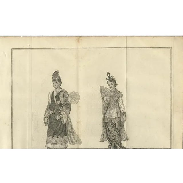 Royal Burmese Official and His Wife in State Attire – Antique Costume Print, circa 1800 This fine early 19th-century Dutch...