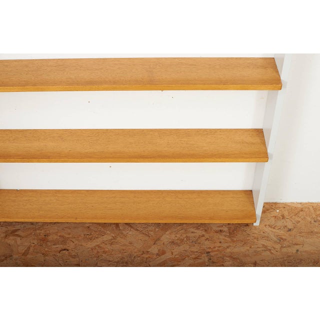 Wood Open Shelf Bookcase in Grey Wood with Veneered Shelves by Erika Schlaepfer-Thoene for Hegnauer, 1956 For Sale - Image 7 of 12