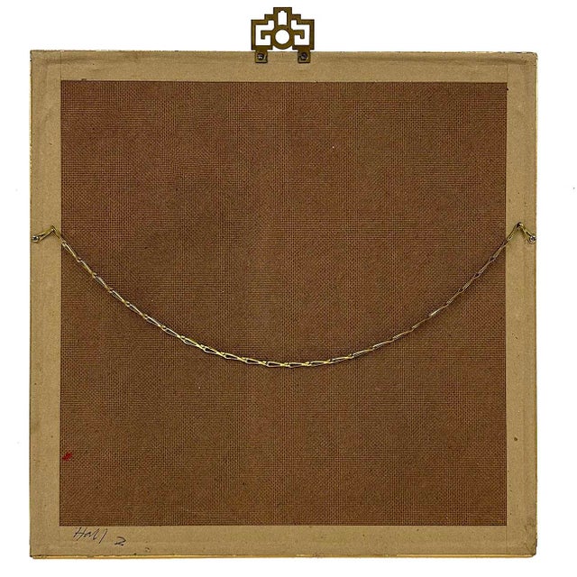 Orange Framed Antique Chinese Qing Dynasty Embroidery For Sale - Image 8 of 8