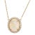 6.36cts Ethiopian Opal Pendant With Natural Diamonds Halo in 14k Solid Gold For Sale