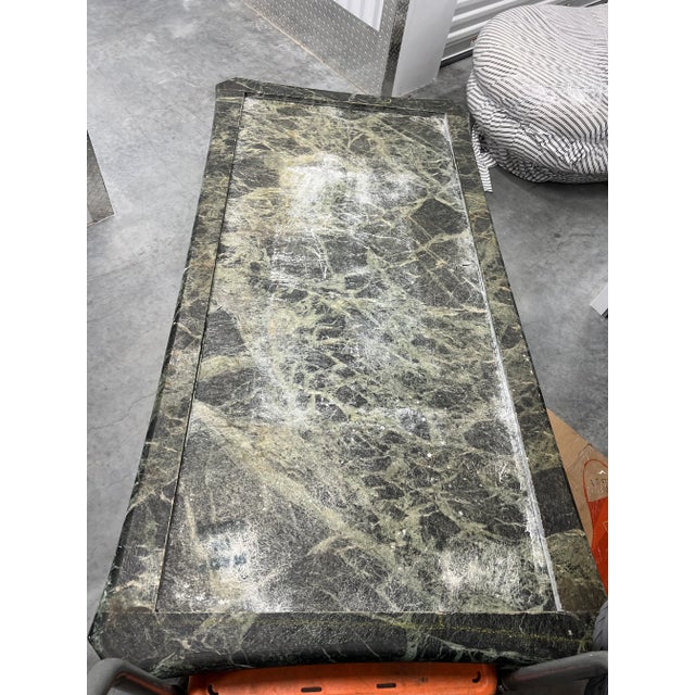 1970 Green Marble Italian Dining Table, Made in Italy For Sale - Image 11 of 13
