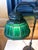 Metal Rare Green Linenfold Double Student Table Lamp Tiffany Studio For Sale - Image 7 of 18