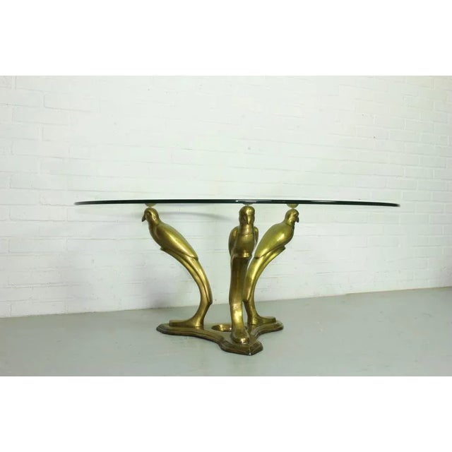 Brass Parrot Coffee Table in the Style of Willy Daro, Belgium, 1970s For Sale - Image 6 of 6