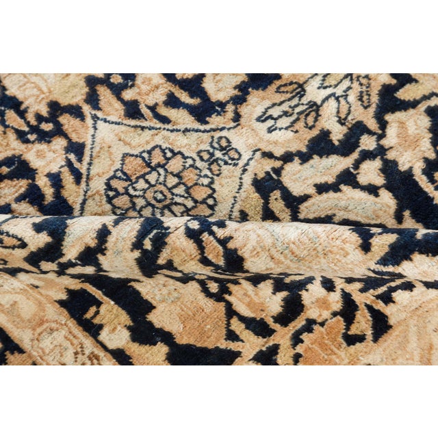 Early 20th Century Authentic Persian Kirman Handmade Wool Rug For Sale - Image 5 of 8