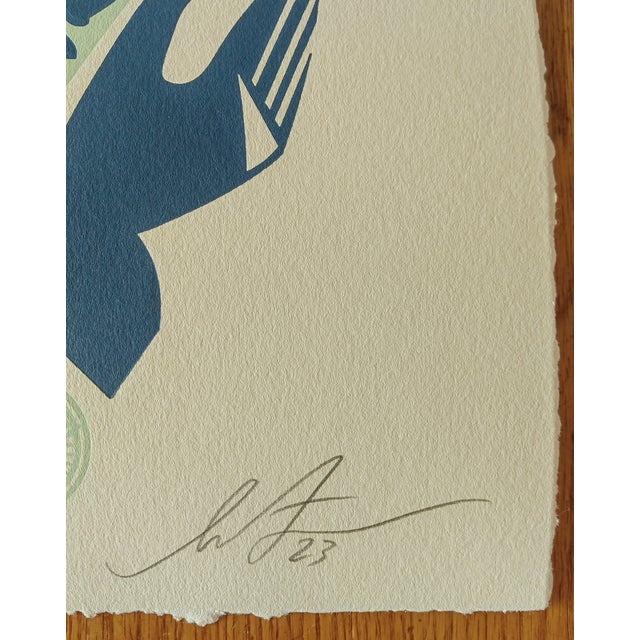 Shepard Fairey, Lotus Hands Letterpress, 2023, Letterpress For Sale - Image 4 of 7