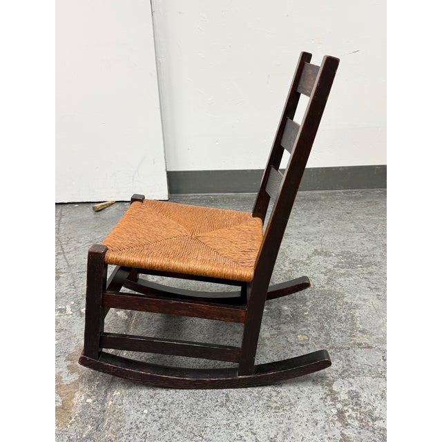 Stickley Gustav Stickley Model No. 305 Sewing Rocker, Antique For Sale - Image 4 of 12