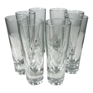 1980s Eight Carlo Moretti Italian Weighted Bullet Cocktail Glasses Italy